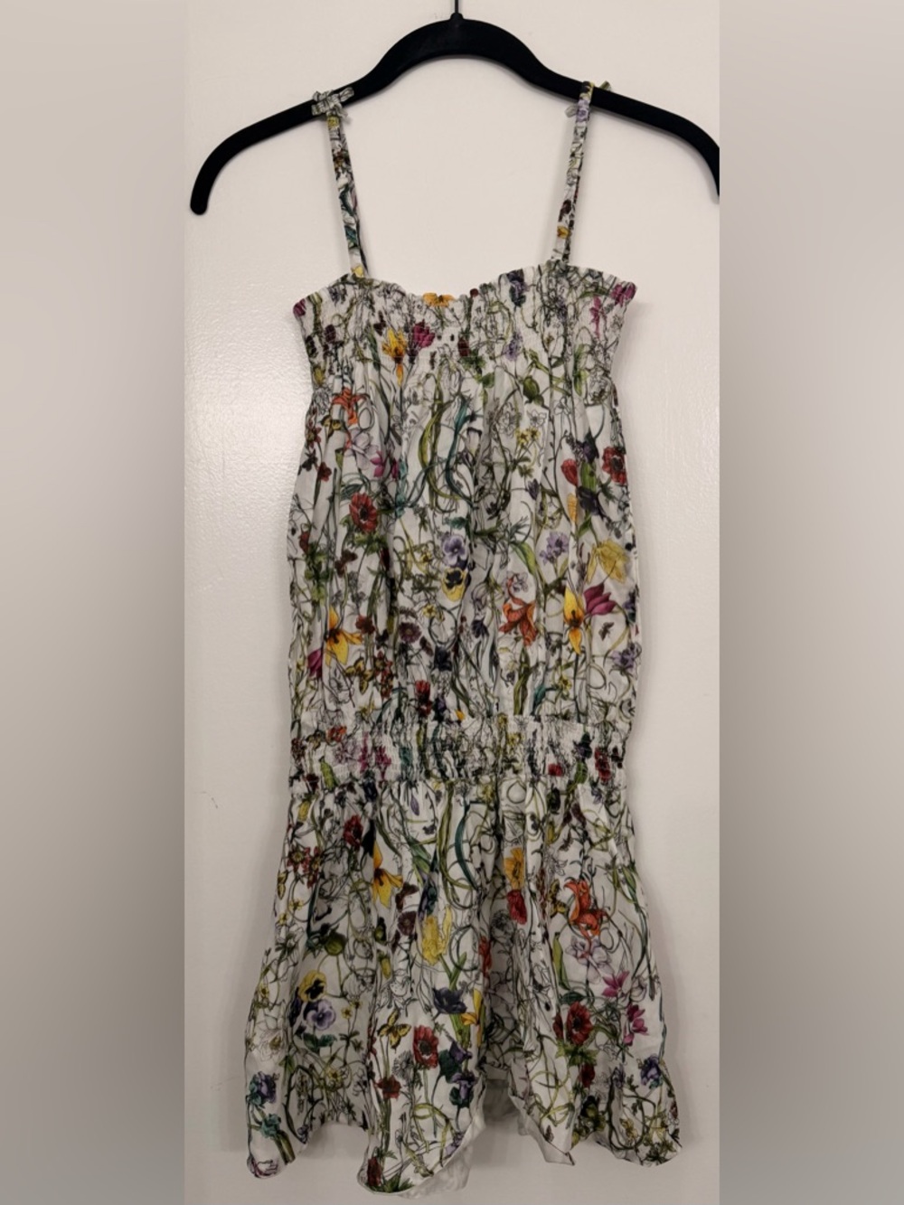 GUCCI Flora Mini Smocked Dress Girls Size 10